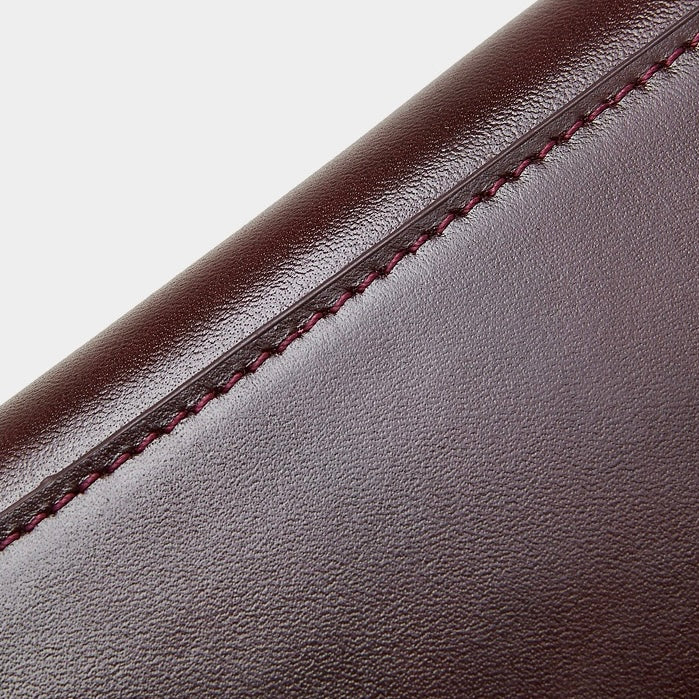 Smooth Leather Hobo Bag with Architectural Hardware & Adjustable Strap