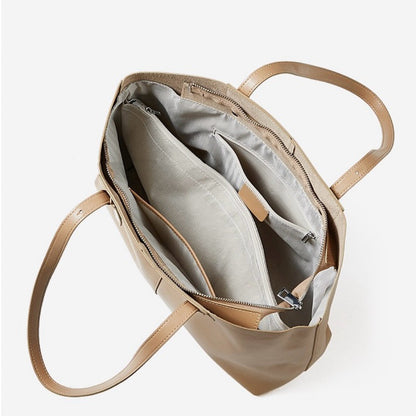 Women's Minimalist Genuine Leather Tote Bag