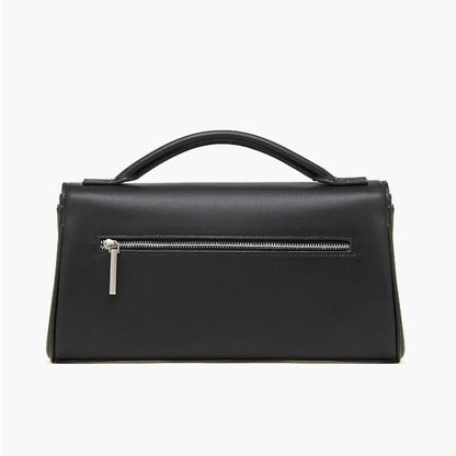 Women's Genuine Leather Designer Lock Clasp Shoulder Handbag