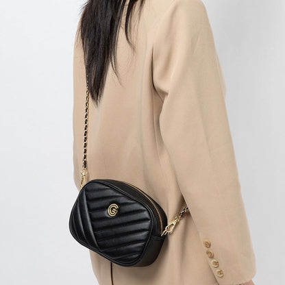 Women's Genuine Leather Retro Round Bag