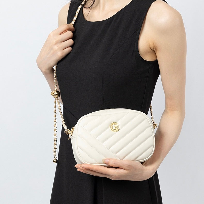 Women's Genuine Leather Retro Round Bag