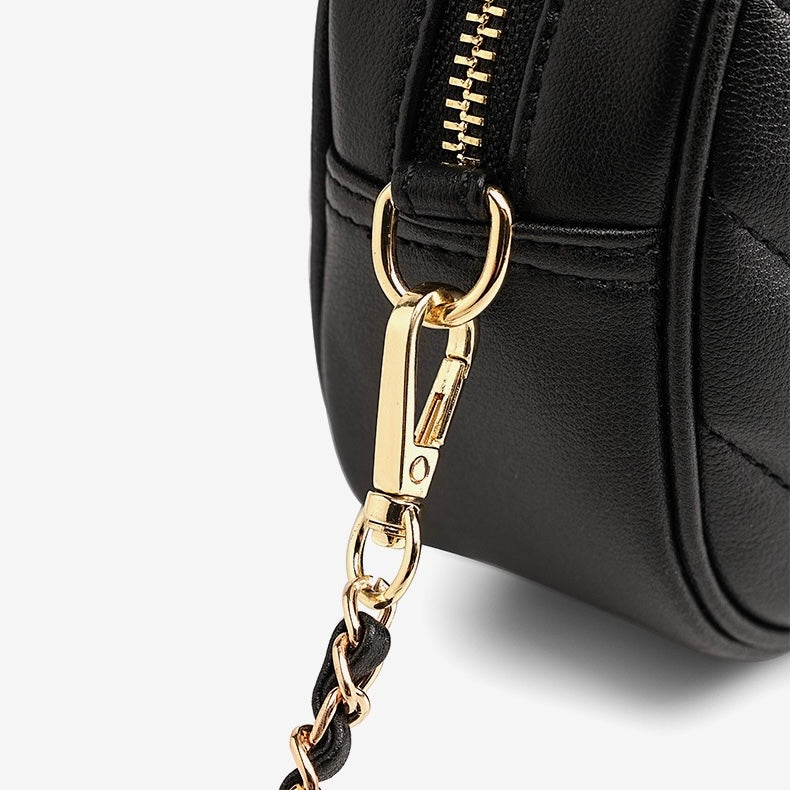 Women's Genuine Leather Retro Round Bag