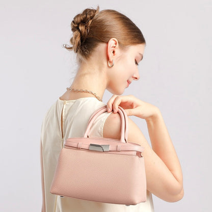 Women's Genuine Leather Crossbody Square Clutch Bag