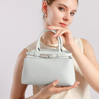 Women's Genuine Leather Crossbody Square Clutch Bag