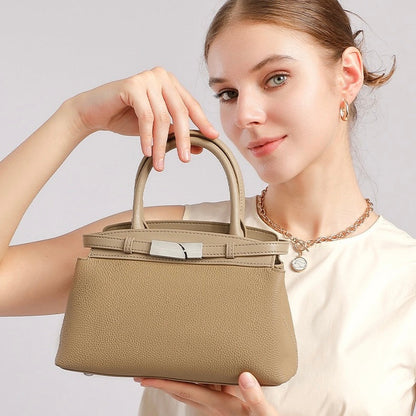 Women's Genuine Leather Crossbody Square Clutch Bag