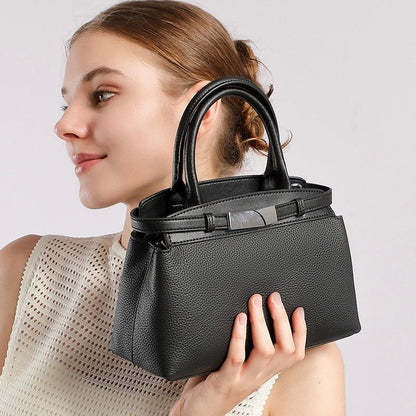 Women's Genuine Leather Crossbody Square Clutch Bag