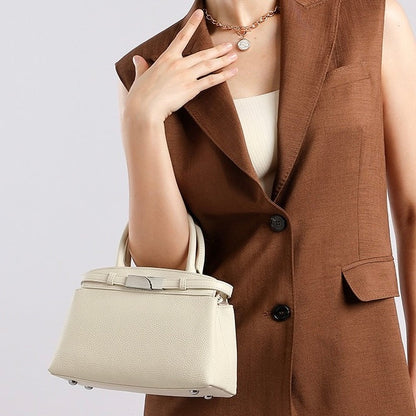 Women's Genuine Leather Crossbody Square Clutch Bag