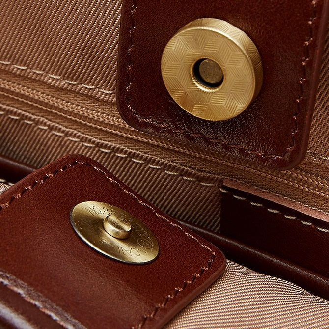 Women's Vintage Espresso Genuine Leather Tote Bag