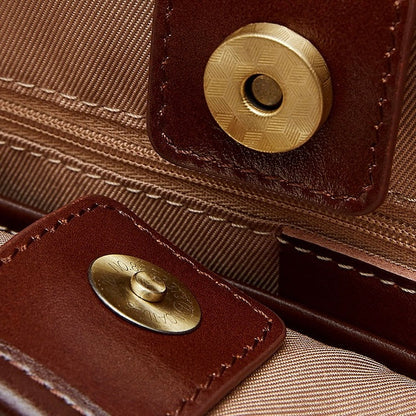 Women's Vintage Espresso Genuine Leather Tote Bag