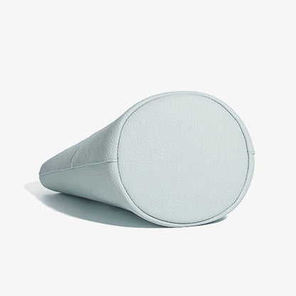 Women's Genuine Leather Minimalist Crossbody Bucket Bag