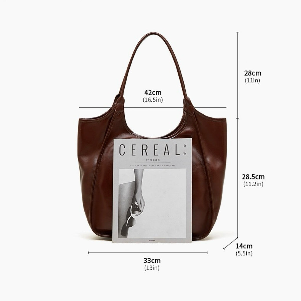 Women's Vintage Espresso Genuine Leather Tote Bag