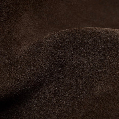 Structured Truffle Suede Shoulder Bag with Metal Buckle