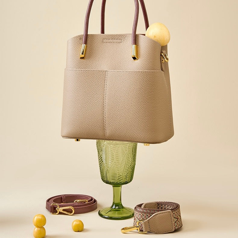 Elegant Women's Genuine Leather Ladies Crossbody Handbag