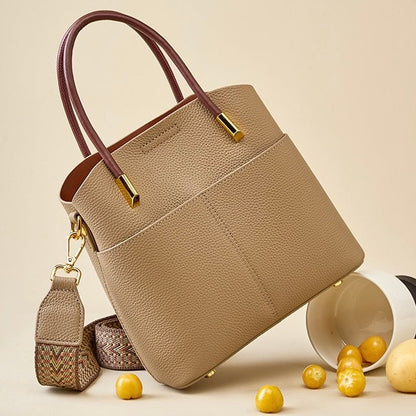 Elegant Women's Genuine Leather Ladies Crossbody Handbag