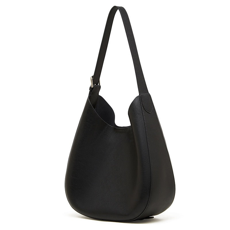 Sleek Minimalist Women's Genuine Leather Shoulder Bag