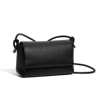 Women's Simple Multicolor Genuine Leather Compact Crossbody Bag