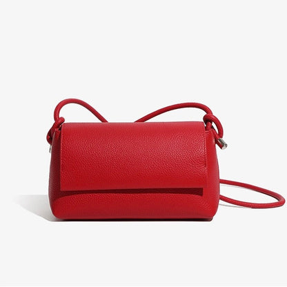 Women's Simple Multicolor Genuine Leather Compact Crossbody Bag