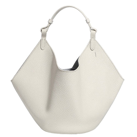 Women's Genuine Leather Large Capacity Basket Tote Bag