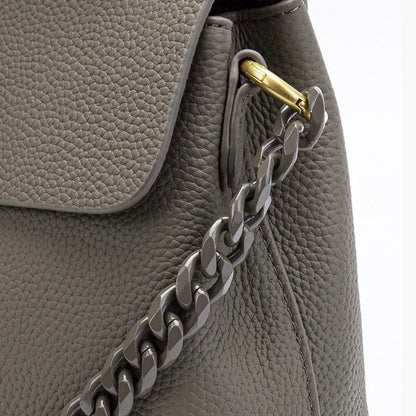 Women's Genuine Leather Shell Chain Crossbody Bag