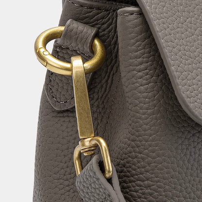 Women's Genuine Leather Shell Chain Crossbody Bag