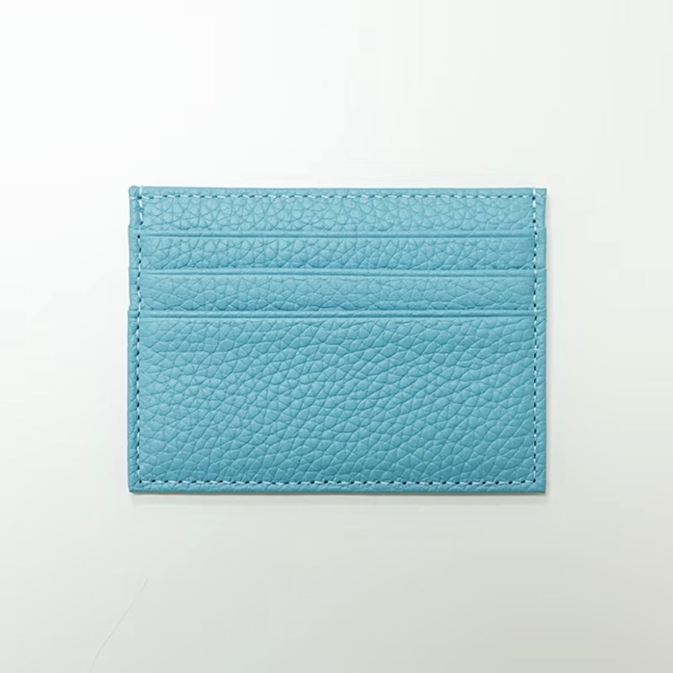 Full-Grain Leather Ultra-Thin Compact Card Case (Multi-Card Slots)