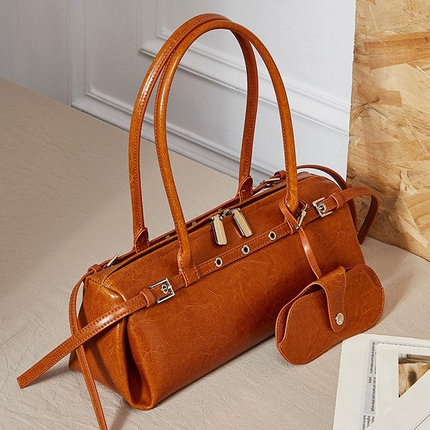 Women’s Genuine Leather Vintage Biker Belt Shoulder Bag