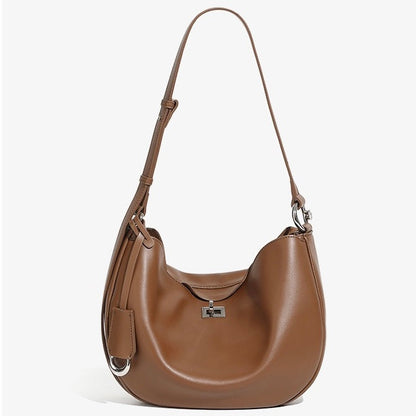 Women's Genuine Leather Designer Casual Crescent Bag