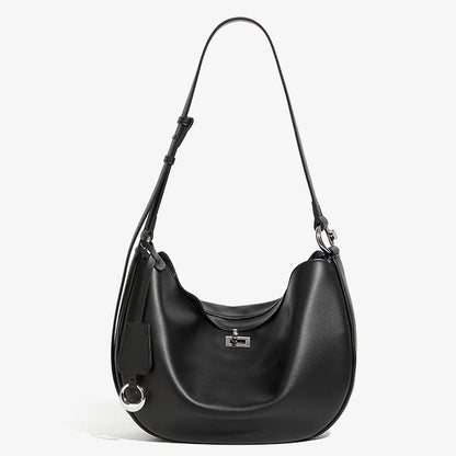 Women's Genuine Leather Designer Casual Crescent Bag