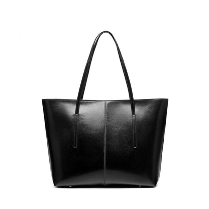 Women’s Genuine Leather Large Tote Shoulder Bag – Daily Commuter Essential
