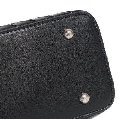 Women's Genuine Leather Large Capacity Woven Tote Bag