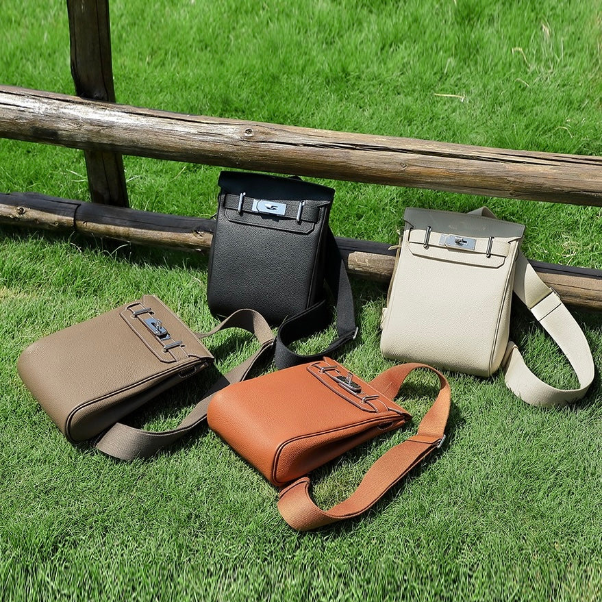 Women's Top Grain Cowhide Crossbody Chest Bag