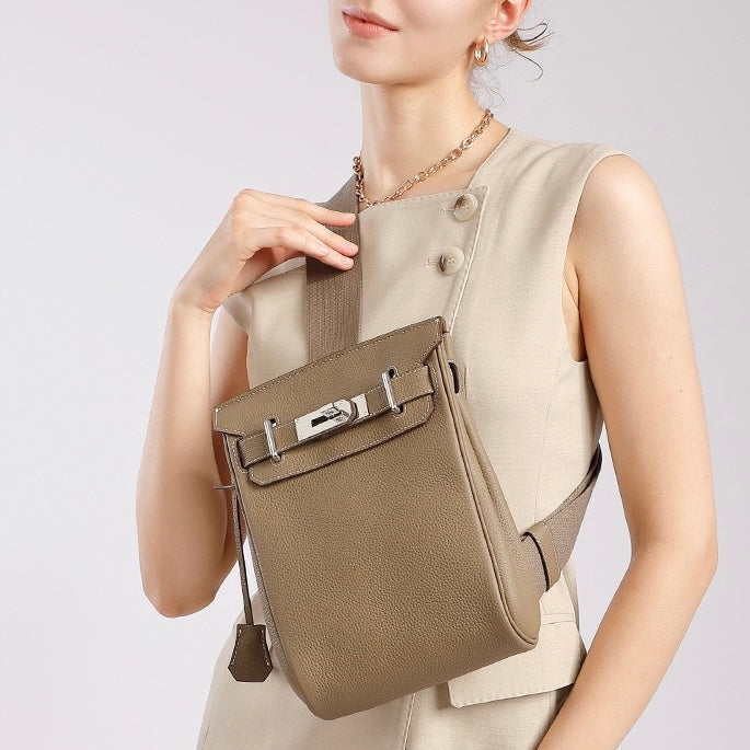 Women's Top Grain Cowhide Crossbody Chest Bag