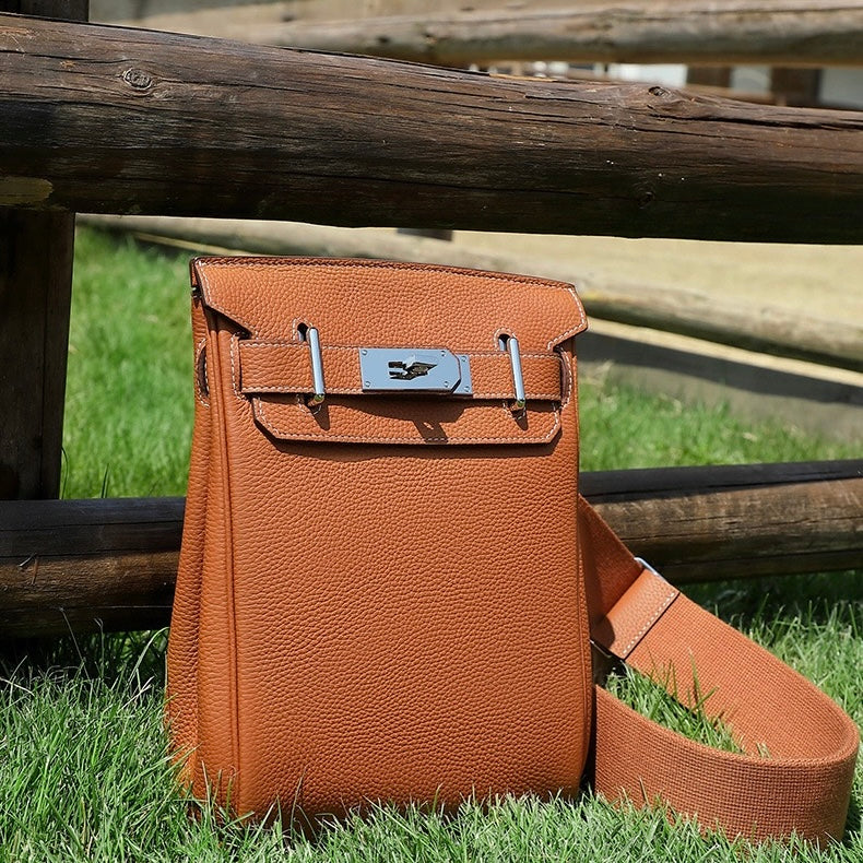 Women's Top Grain Cowhide Crossbody Chest Bag