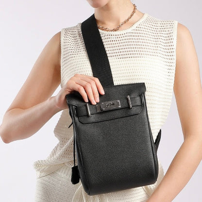 Women's Top Grain Cowhide Crossbody Chest Bag
