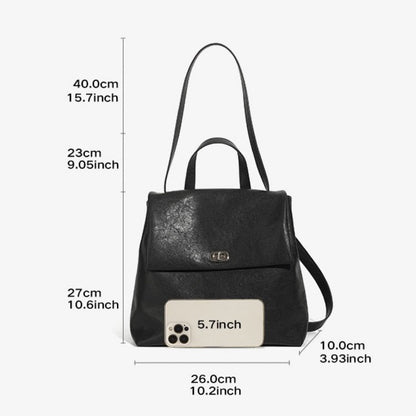 Women's Genuine Leather Large Capacity Fashion Versatile Backpack