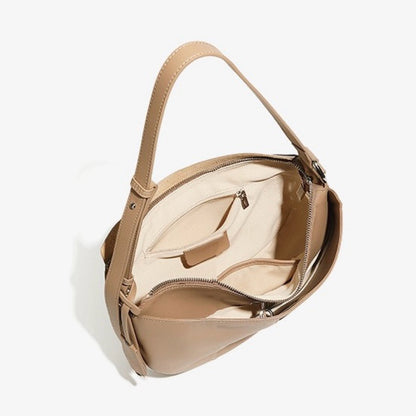 Women's Genuine Leather Designer Casual Crescent Bag