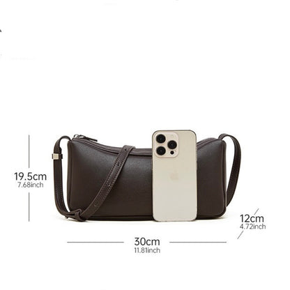 Women’s Genuine Leather Minimalist Soft Crossbody Shoulder Bag