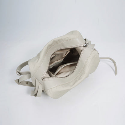 Women’s Genuine Leather Niche Pleated Convertible Backpack