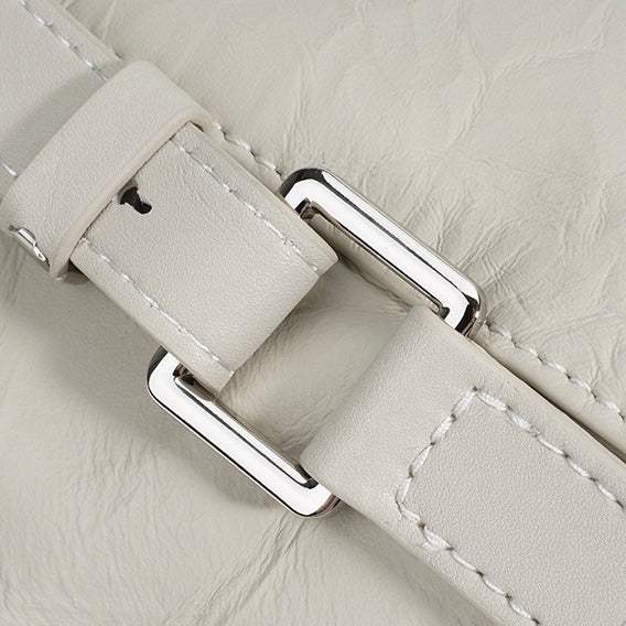 Women’s Genuine Leather Niche Pleated Convertible Backpack