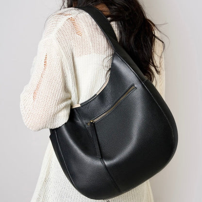 Women's Top Grain Leather Simple Large Capacity Tote Bag