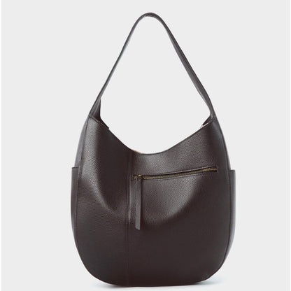 Women's Top Grain Leather Simple Large Capacity Tote Bag