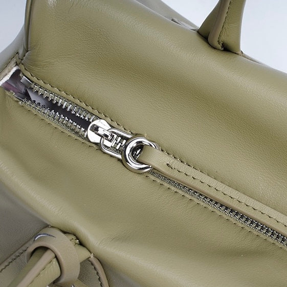 Spring Summer French Style Genuine Leather Pillow Shoulder Baguette Bag