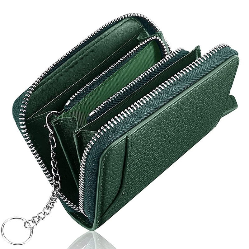 Timeless Leather Multi-Card Wallet with Cash Space