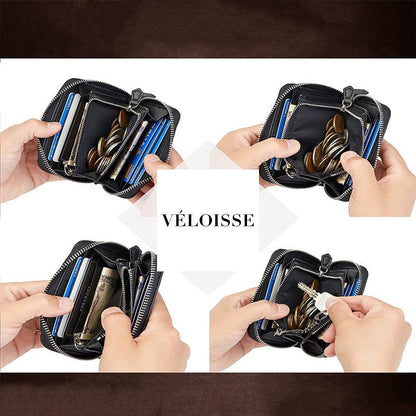 Timeless Leather Multi-Card Wallet with Cash Space