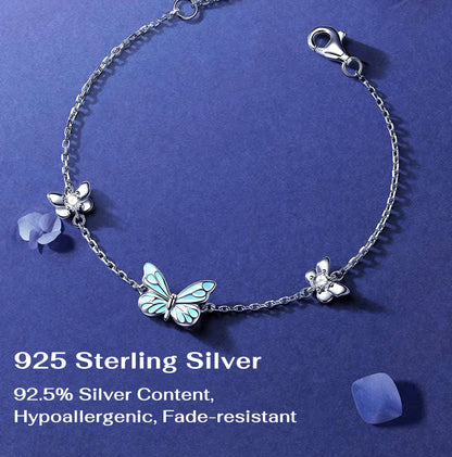 Dreamy Blue Butterfly Jewelry 2-in-1 Set