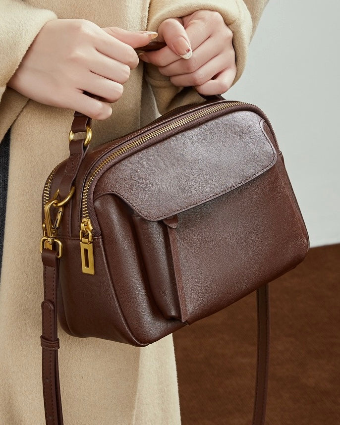 Women's Aurelia Genuine Leather Crossbody Satchel