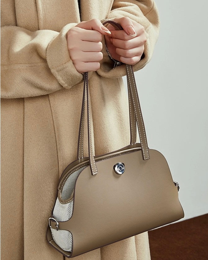 Women's Lumina Genuine Leather Dome Satchel