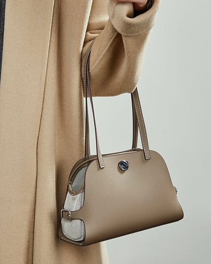 Women's Lumina Genuine Leather Dome Satchel