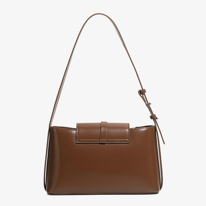 Commuter Elegant Versatile Handheld Shoulder Leather Bag