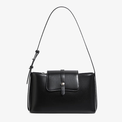 Commuter Elegant Versatile Handheld Shoulder Leather Bag